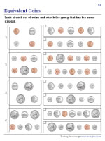 Equivalent Money - Bills and Coins
