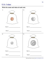 Identifying Names and Values of American Coins