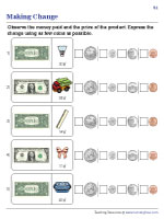 Whats the Change Due - As Few Coins As Possible