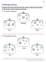 Counting and Ordering | Coins and Bills