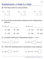 Multiplying 2-Digit by 1-Digit Numbers - Mixed Review