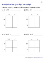 2-Digit by 2-Digit Multiplication Using Area Model