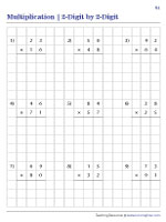 Multiplying 2-Digit Numbers by 2-Digit Numbers Using a Grid