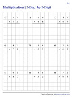 Multiplying 2-Digit Numbers by 2-Digit Numbers Using a Grid