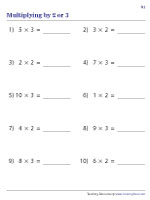 Multiplying Numbers from 1 to 10