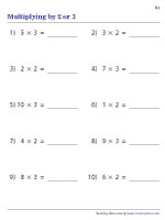 Multiplying by 2 or 3