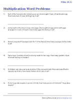 Multiplication Word Problems within 100 Worksheets