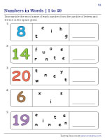 Numbers Words