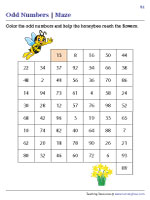 math worksheets for grade 3 even and odd numbers Odd Numbers Maze