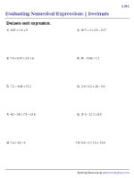 Evaluating Numerical Expressions with Decimals