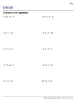 Evaluating Expressions Involving Two Operators