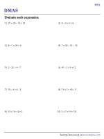 Evaluating Expressions Involving Three Operators