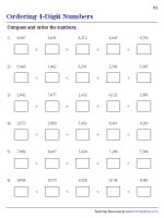 Arranging 4-Digit Numbers Using Symbols