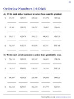 Ordering 6-Digit Numbers