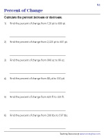 Finding Percent of Change - Customary 1