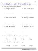 Converting between Fractions and Percents