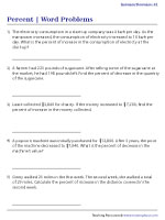 Finding Percent Increase or Decrease - Customary 1