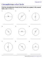 Finding Circumference Using Diameter | Worksheet #2