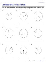 Finding Circumference in Terms of Pi Using Radius - Customary