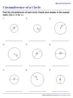 Finding Circumference | Mixed Review - Worksheet #2