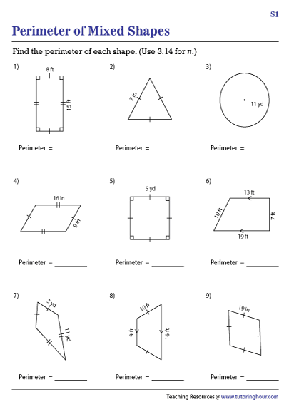 Perimeter of Mixed 2-Dimensional Shapes