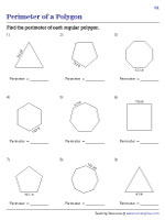 Perimeter of Polygons - Decimals | Worksheet #1
