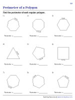 Perimeter of Polygons - Decimals | Worksheet #2