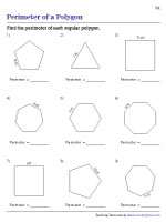 Perimeter of Polygons - Integers | Worksheet #1