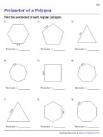 Perimeter of Polygons - Integers | Worksheet #2