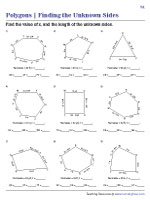Finding Unknown Sides of Irregular Polygons from Perimeter | Worksheet #1