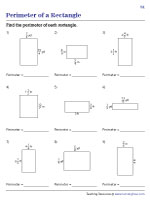 Perimeter of Rectangles - Fractions - Customary