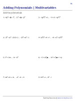 Adding Polynomials - Multivariables