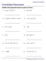 Classifying Polynomials Based on the Number of Terms