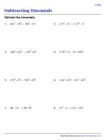 Subtracting Binomials