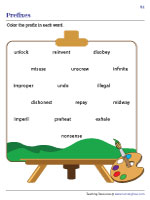 Identifying and Coloring Prefixes in Words