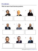 Writing Names of American Presidents