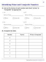 Identifying Prime and Composite Numbers