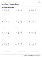 Solving Proportions - Level 1