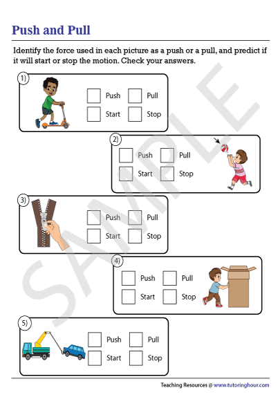 Changes in Motion Caused by Push or Pull