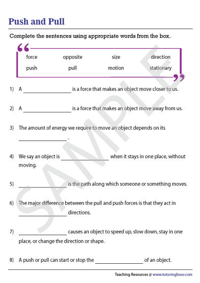 Push and Pull Vocabulary