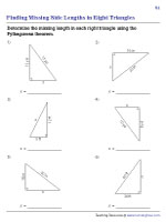 Finding the Unknown Side Lengths in Right Triangles