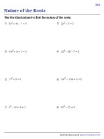 Determine the Nature of The Roots of the Equation - Easy