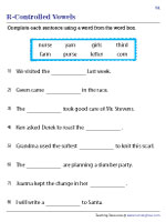 Completing Sentences with R-Controlled Vowels