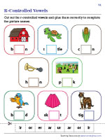 R-Controlled Vowels - Cut & Glue Activity