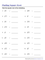 Radicals Worksheets