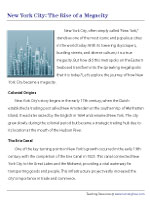 New York City - The Rise of a Megacity
