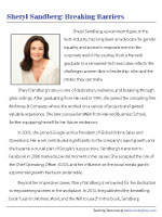 Sheryl Sandberg - Breaking Barriers
