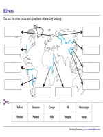 Identifying Rivers - Cut and Glue