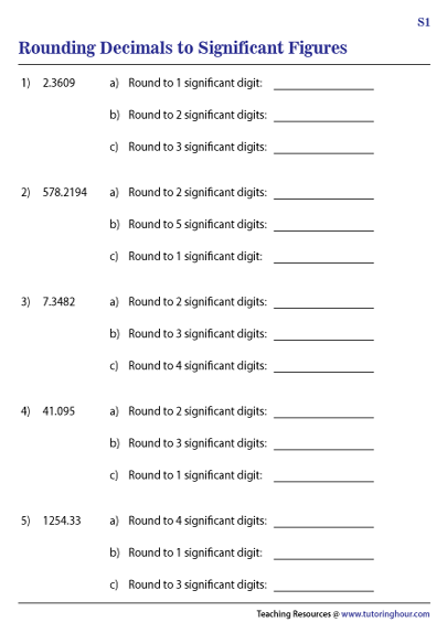 Rounding to Significant Figures