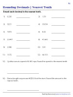 Rounding Decimals to the Nearest Tenth